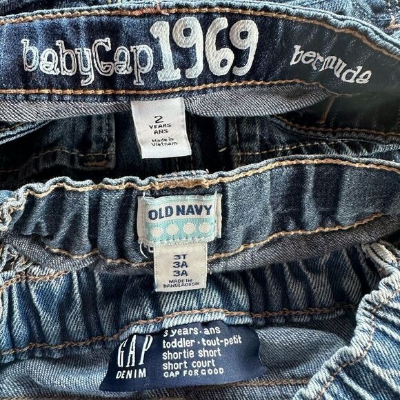 2T/3T Girls Denim Jean Shorts Bundle  Gap Old Navy - Picture 6 of 6